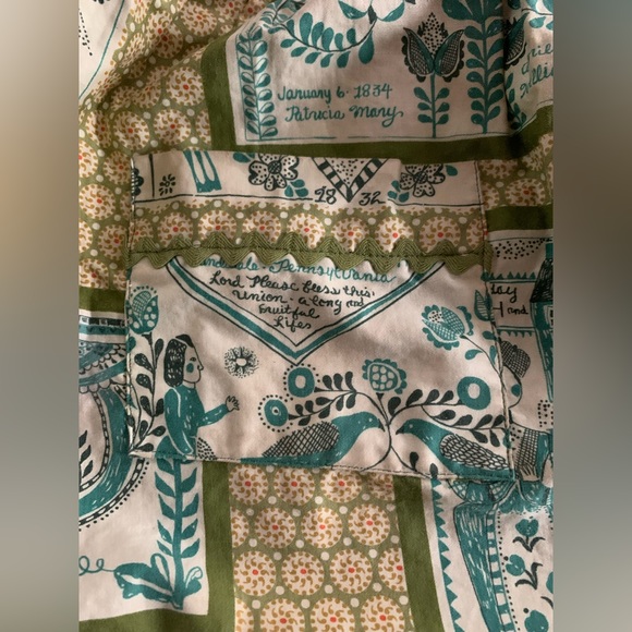 Vintage Waverly Bonded Glosheen Half Apron Marriage Blessing MCM￼ Ricrac 70s ? - Picture 16 of 16